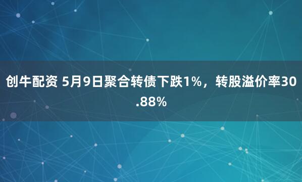 创牛配资 5月9日聚合转债下跌1%,转股溢价率30.88%
